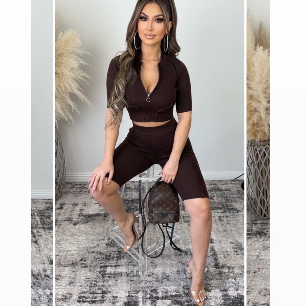Brown cute 2pc set